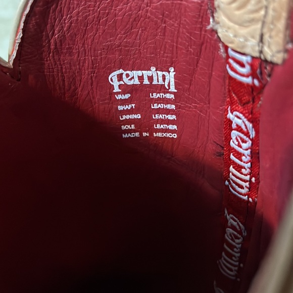 New Ferrini Madison Tooled Western Snip Toe Boots - Picture 6 of 10